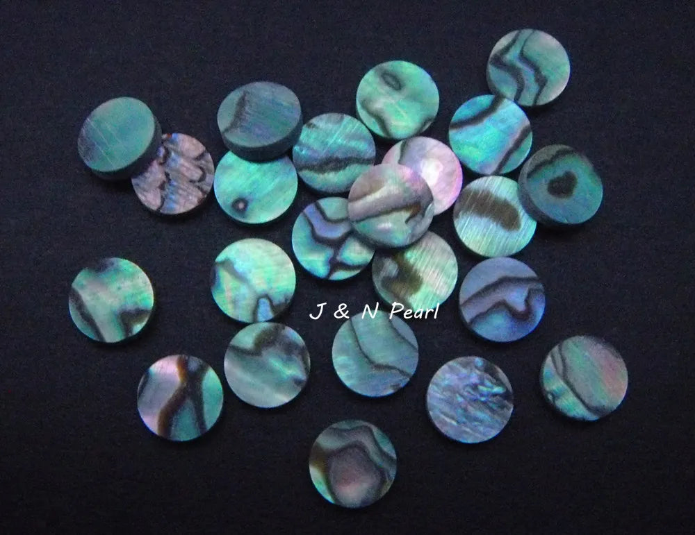 0.06"/1.5mm Thick Genuine Solid Paua Abalone Dots 1.5mm,20+2pcs Free