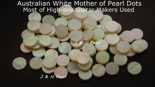 100+5pcs,6.35mm/1/4" Australian White Mother of Pearl Inlay Dots,Premium Grade